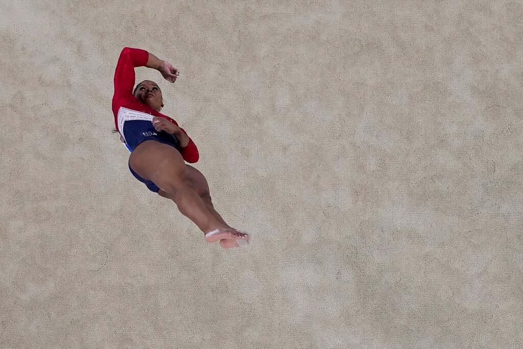 US women compete in gymnastics team final