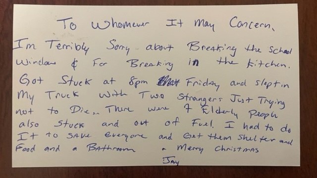 Apology note