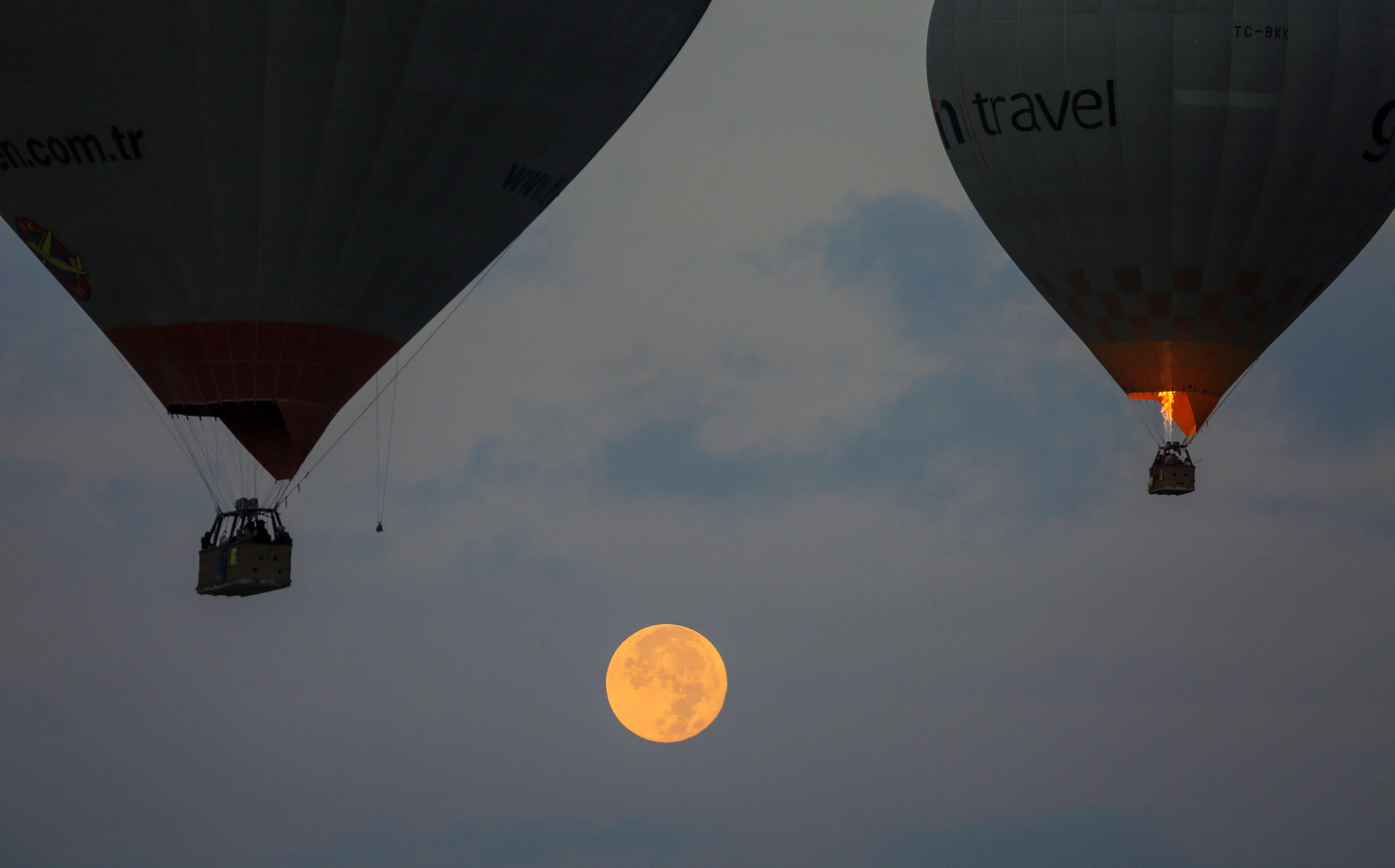 Photos: Halloween Blue Moon brightens the night sky