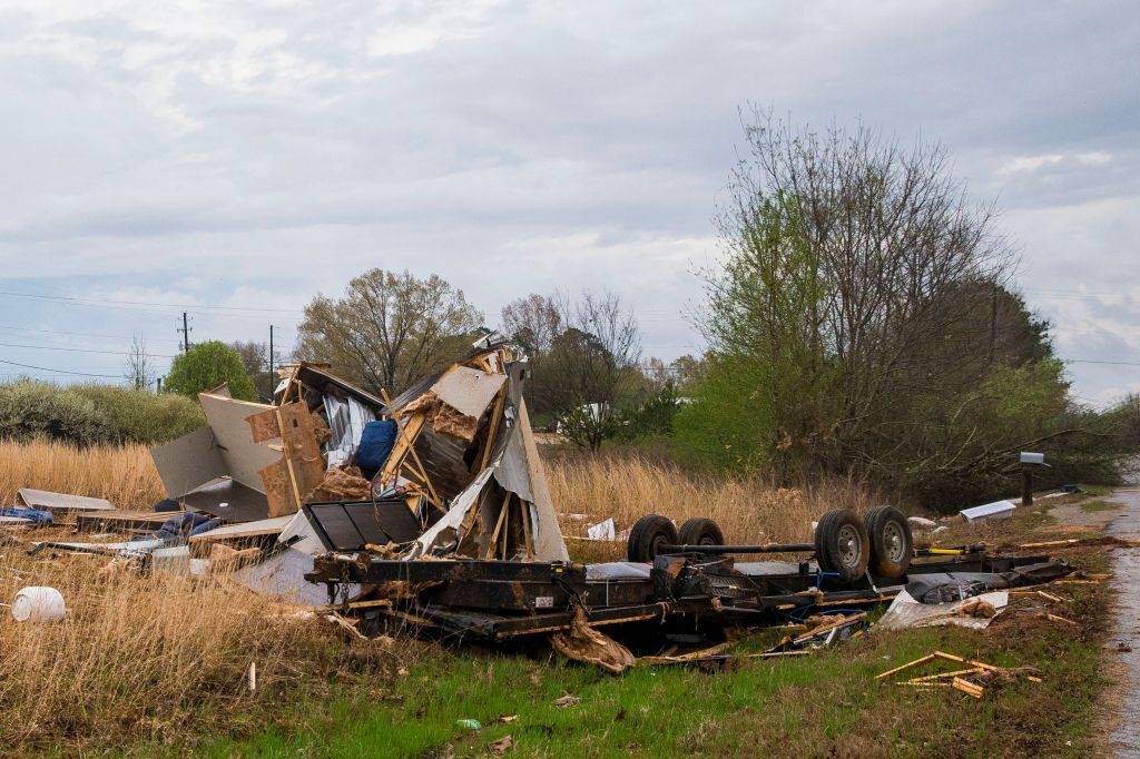 Photos: Tornadoes, severe storms batter Southern states