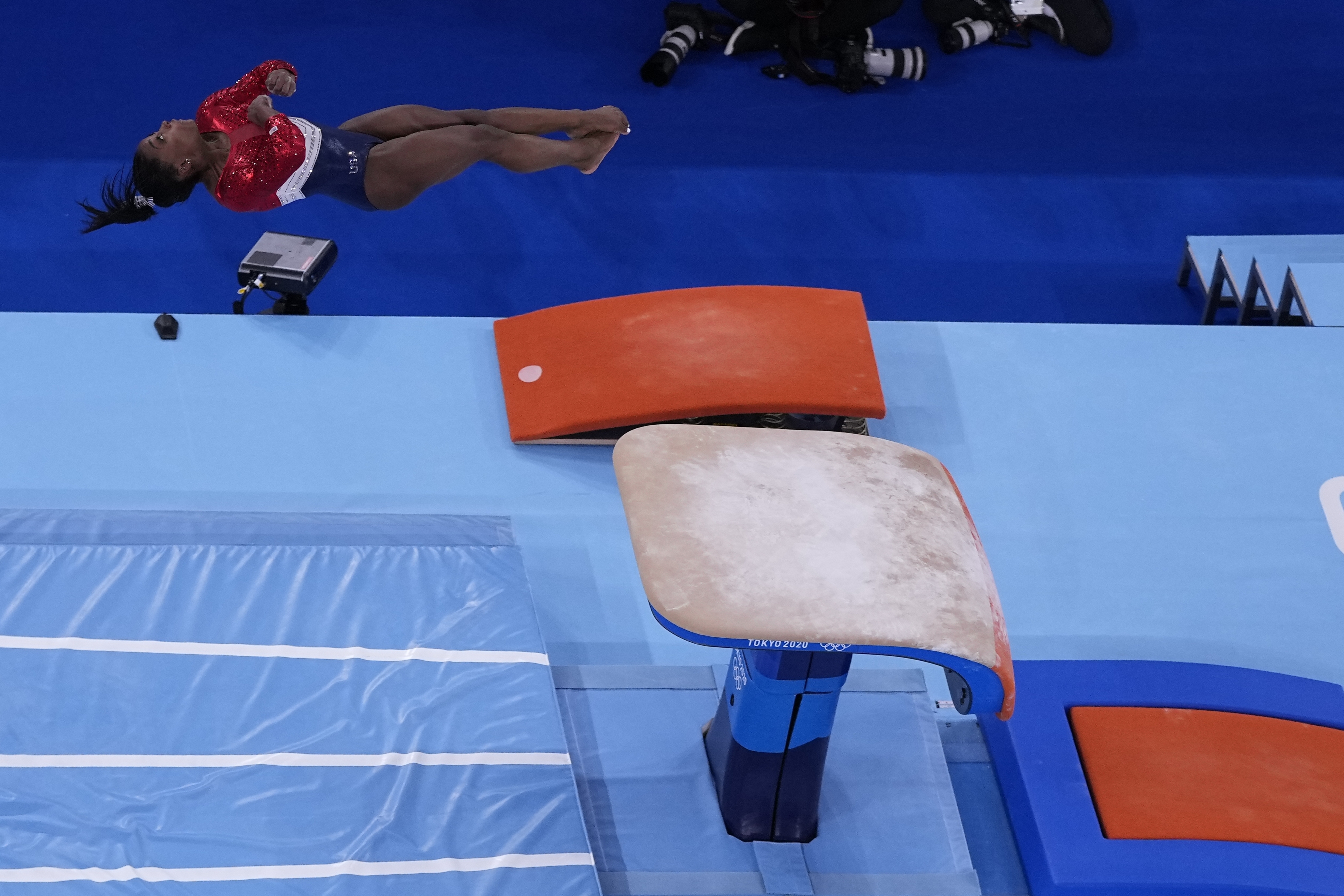 US women compete in gymnastics team final