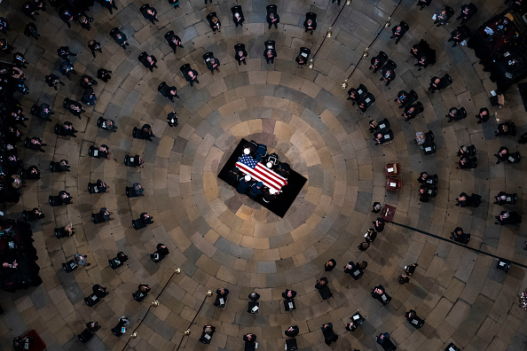 Bob Dole Lies In State At U.S. Capitol
