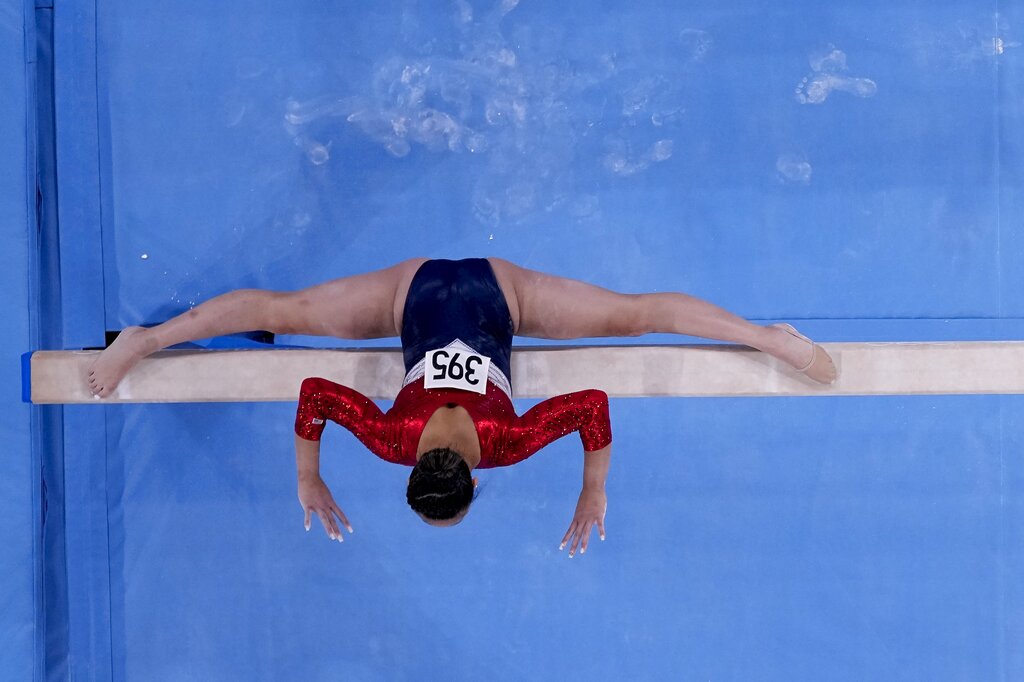 US women compete in gymnastics team final