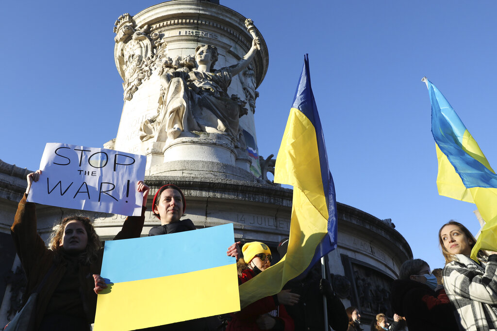 Invasion of Ukraine protested across the globe