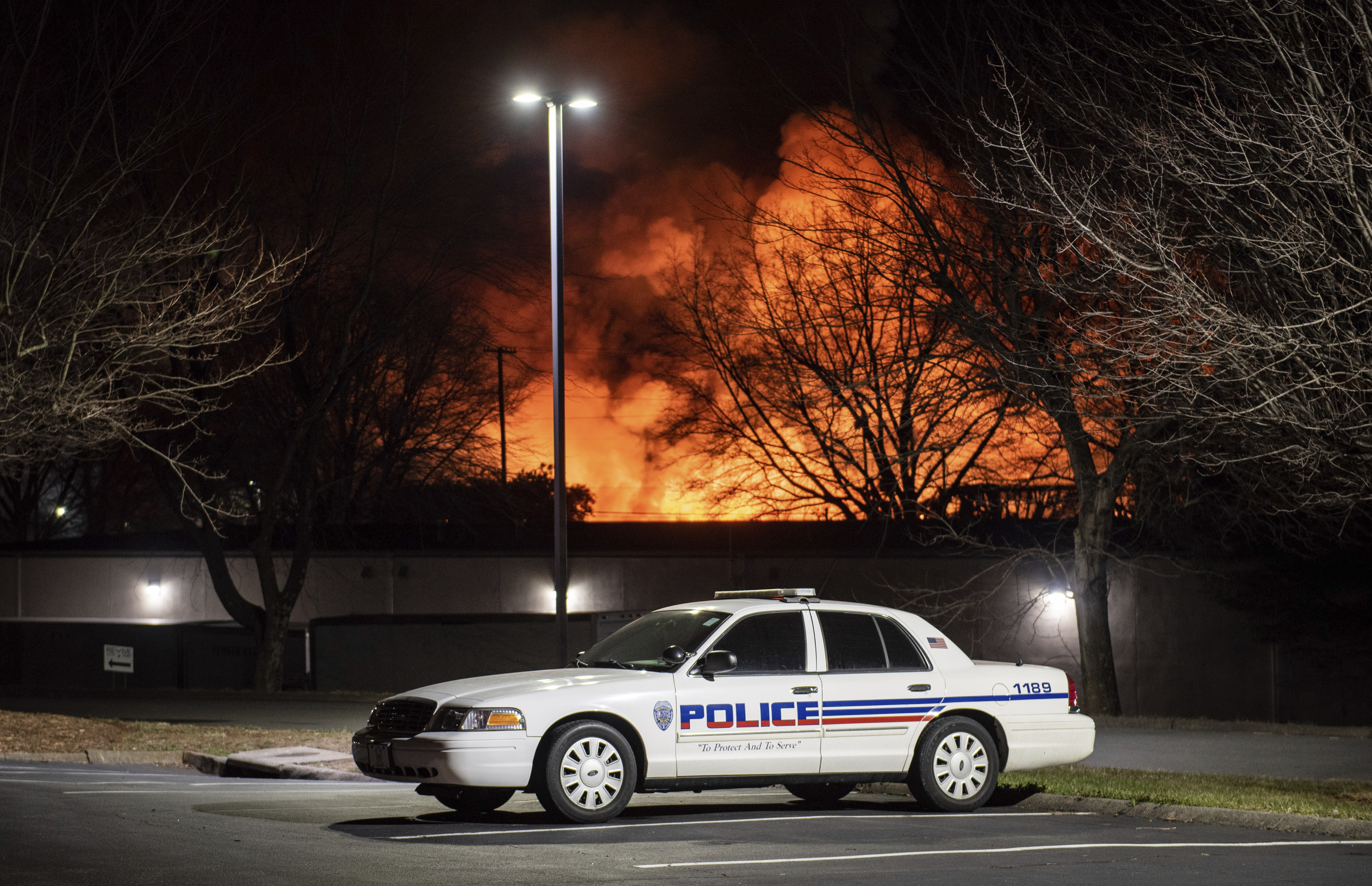 Photos: North Carolina fertilizer plant fire prompts evacuations