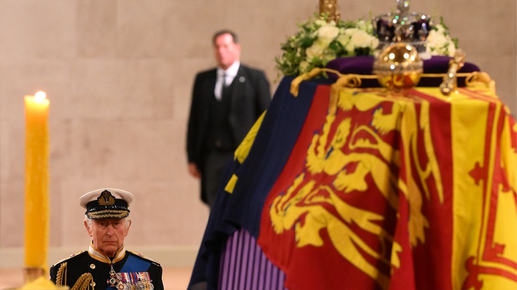 King Charles III, siblings stand vigil around Queen Elizabeth II's coffin