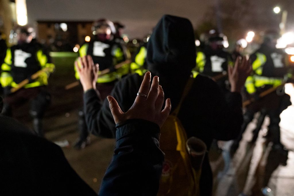 Photos: Protests continue in Minnesota after fatal police shooting of Daunte Wright