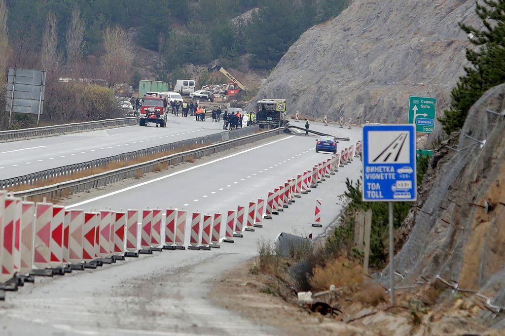 Photos: Bulgaria bus crash, fire leave dozens dead