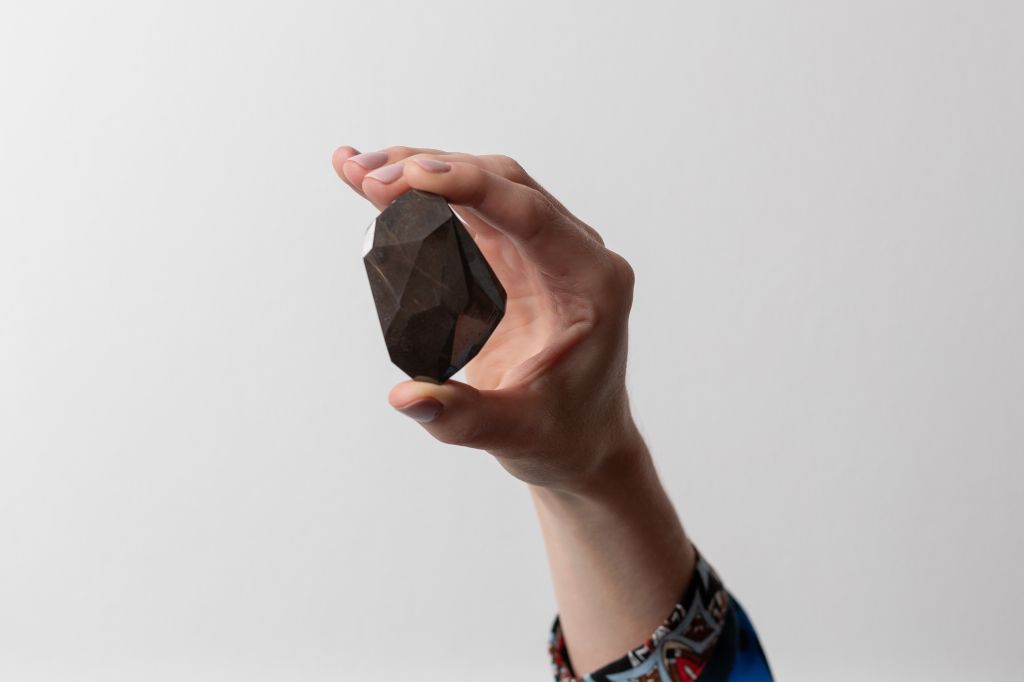 Photos: ‘The Enigma’ 555.55-carat black diamond