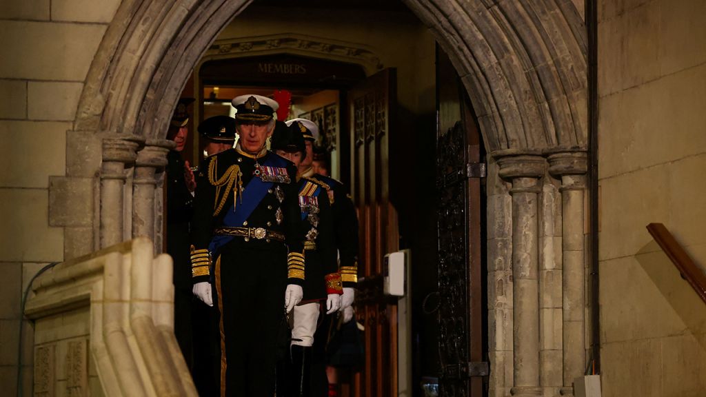 King Charles III, siblings stand vigil around Queen Elizabeth II's coffin