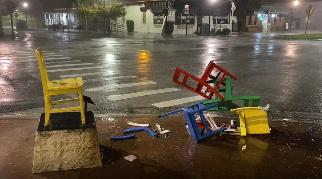 Hurricane Ian damages sculpture in Osceola County