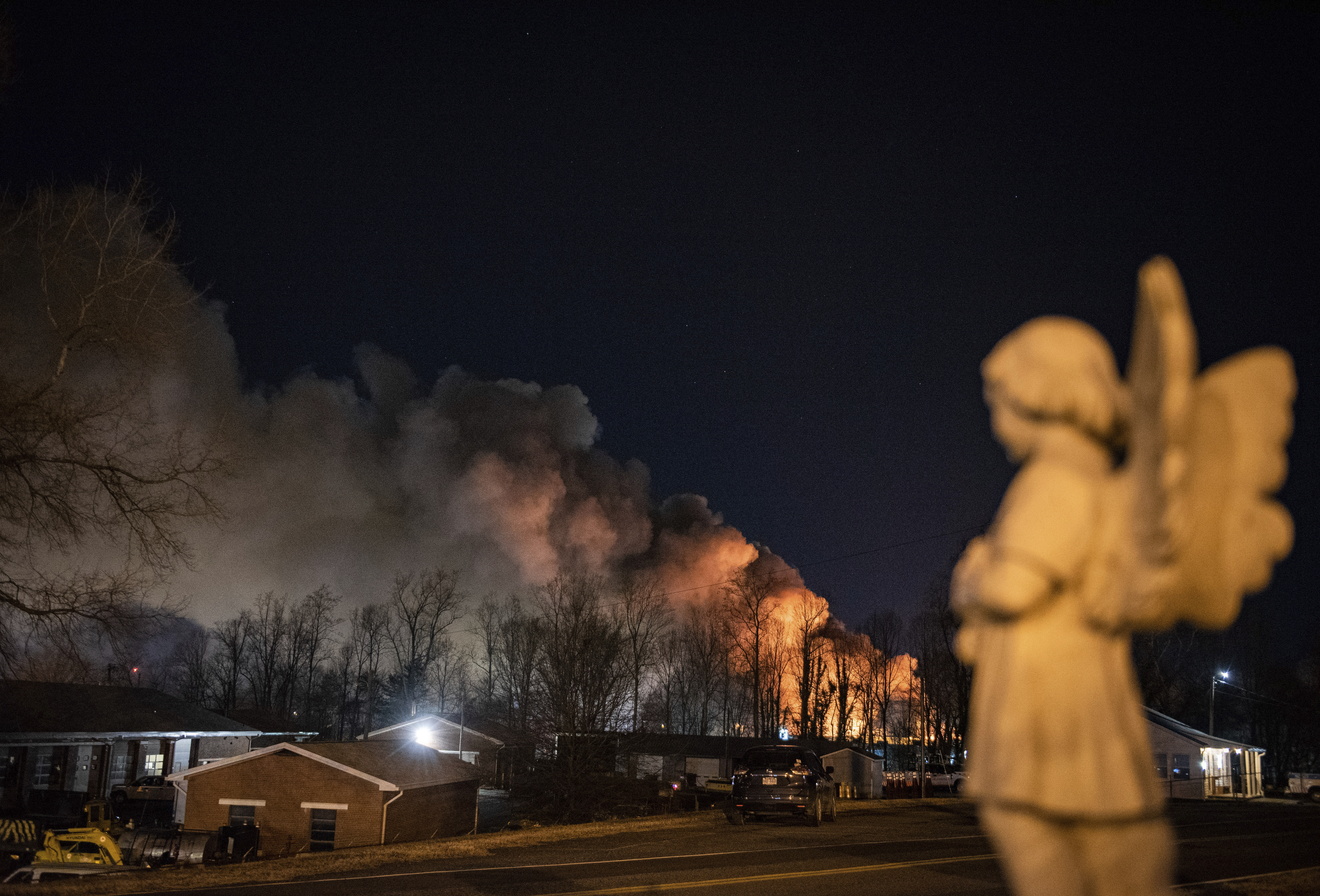 Photos: North Carolina fertilizer plant fire prompts evacuations