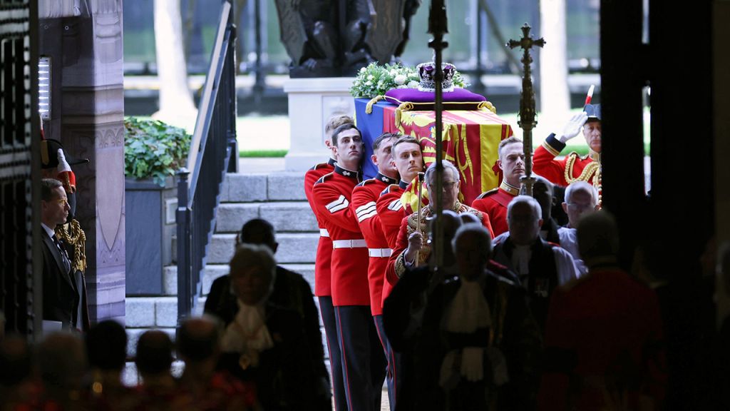 Photos: Thousands line procession route to honor Queen Elizabeth II