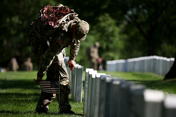 Arlington Cemetery flags