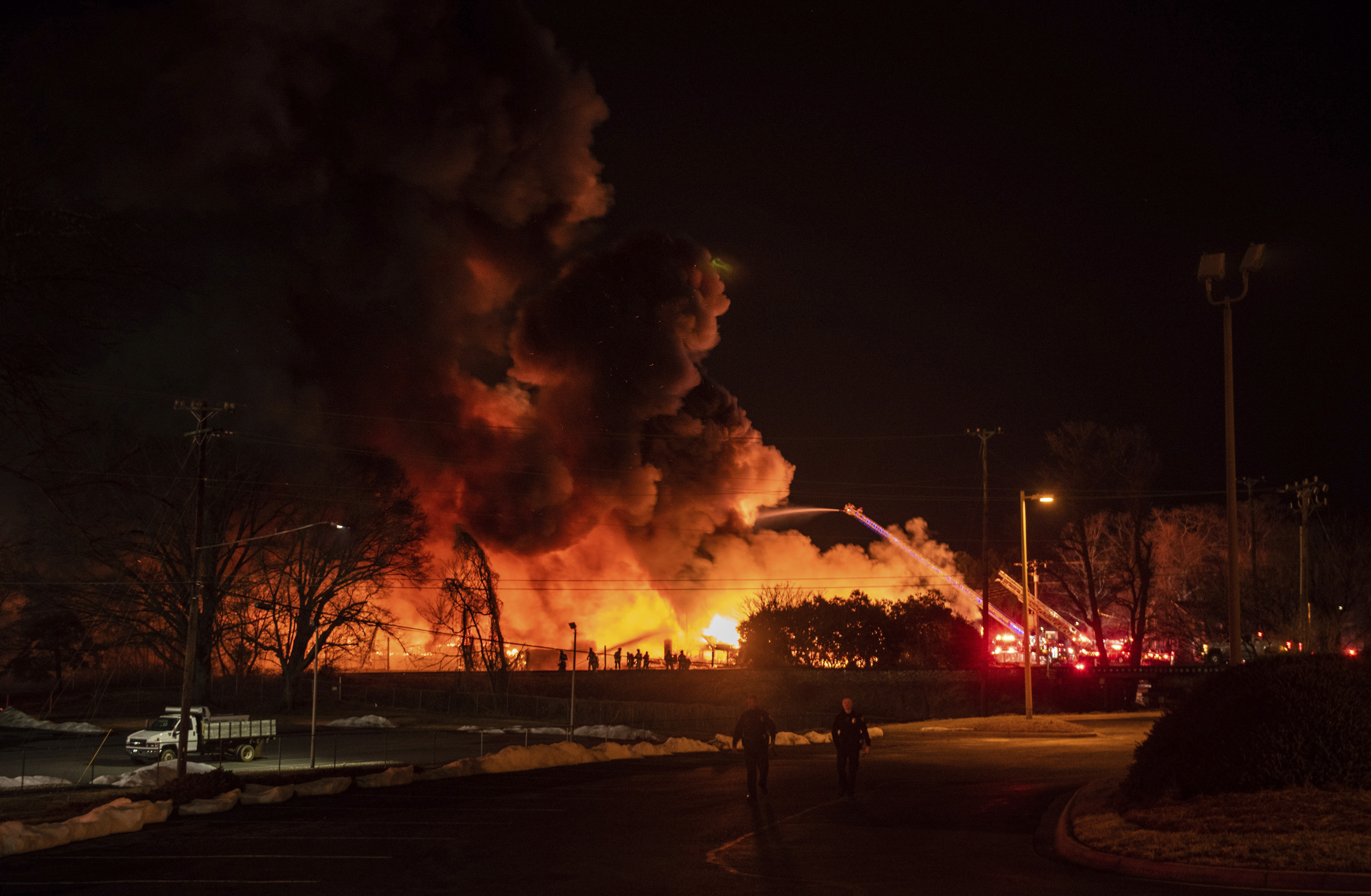 Photos: North Carolina fertilizer plant fire prompts evacuations