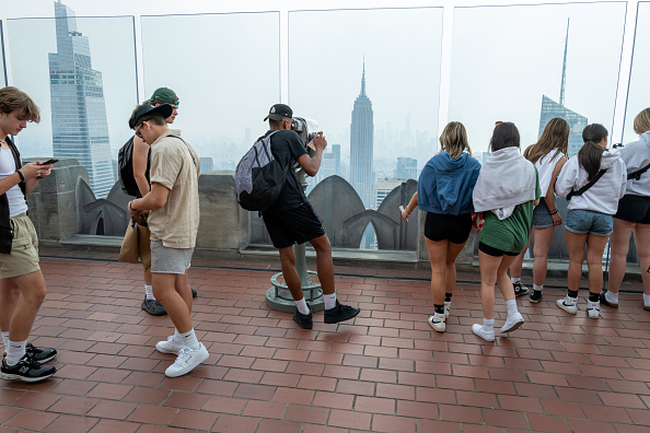 Smoke From Canadian Wildfires Blows South Creating Hazy Conditions On East Coast