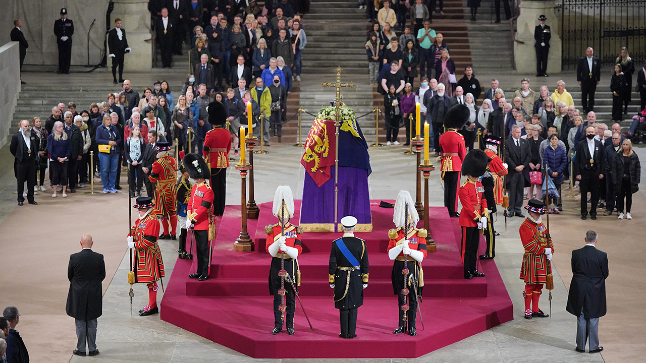 King Charles III, siblings stand vigil around Queen Elizabeth II's coffin