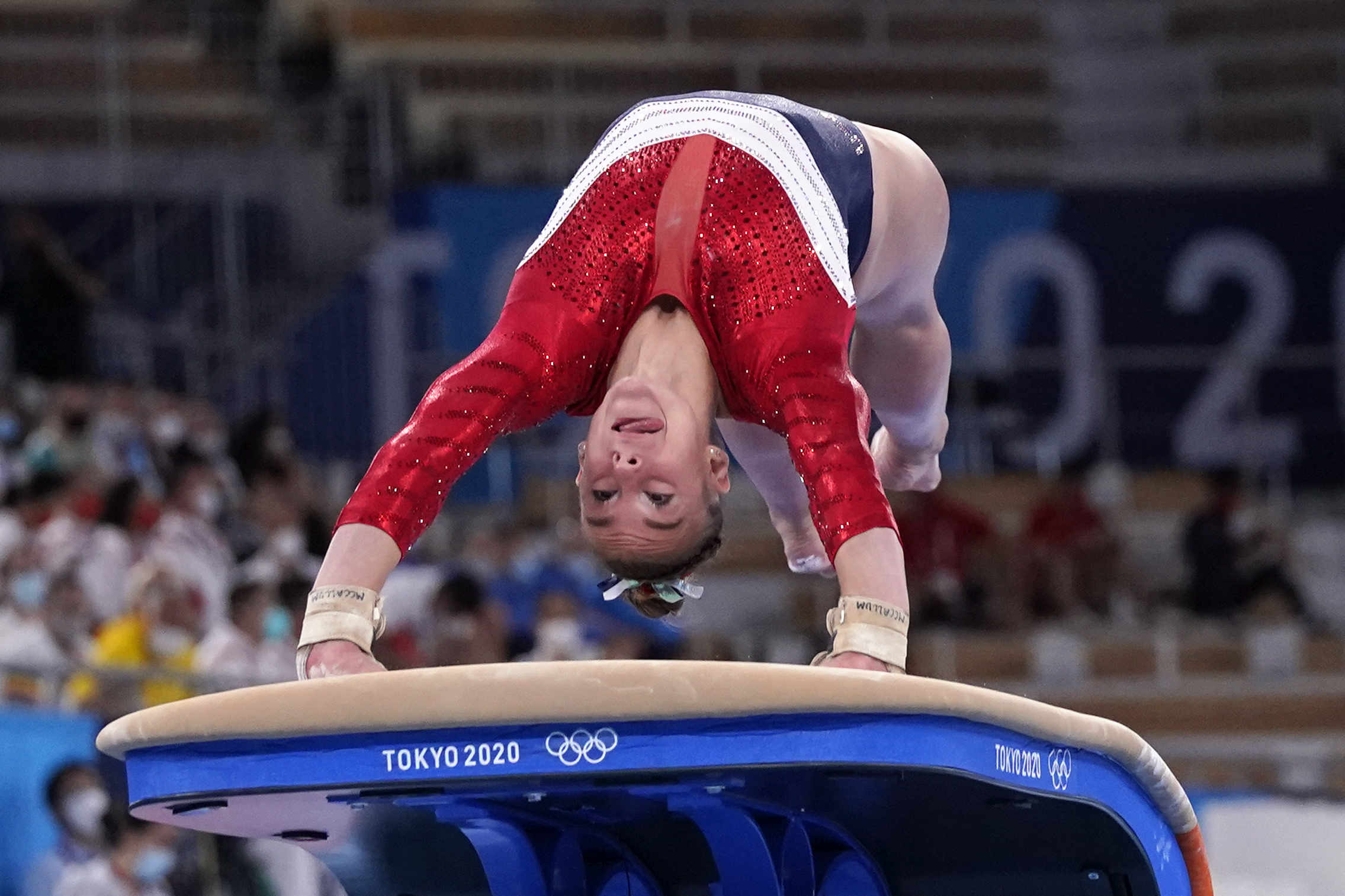 US women compete in gymnastics team final
