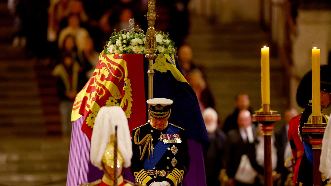 King Charles III, siblings stand vigil around Queen Elizabeth II's coffin