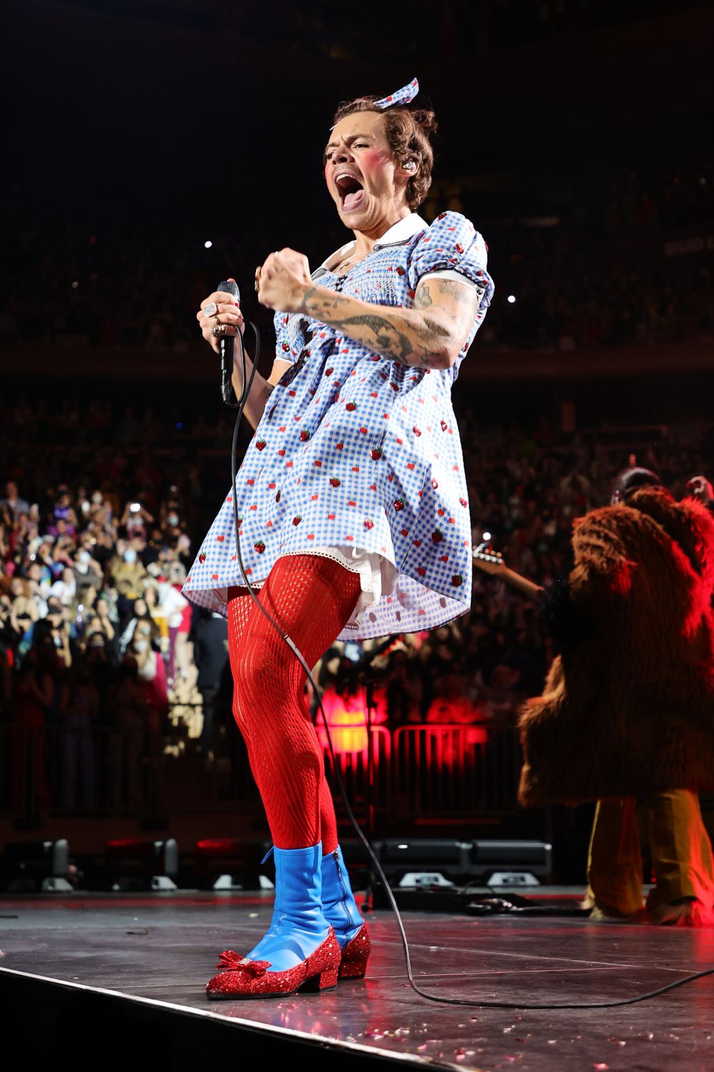 Photos: Harry Styles dresses as Dorothy from 'The Wizard of Oz' at Halloween show
