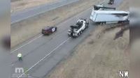 Winds topple 9 tractor-trailers on Minnesota freeway