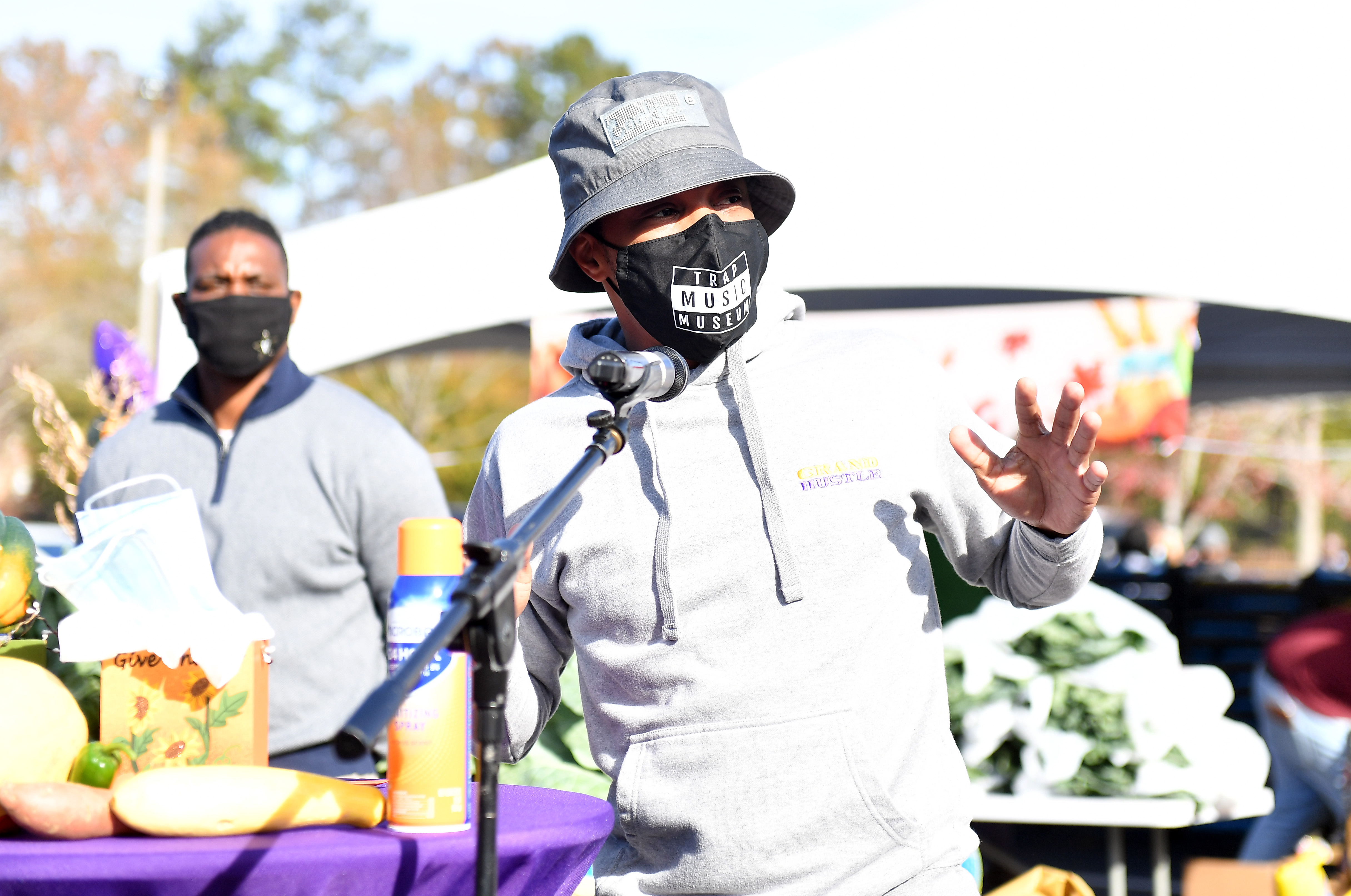Rapper T.I. gives 1,000 Thanksgiving turkeys to families in need at Atlanta event