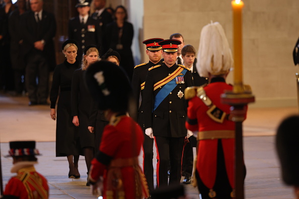 William, Harry, cousins stand vigil by Queen Elizabeth II's coffin