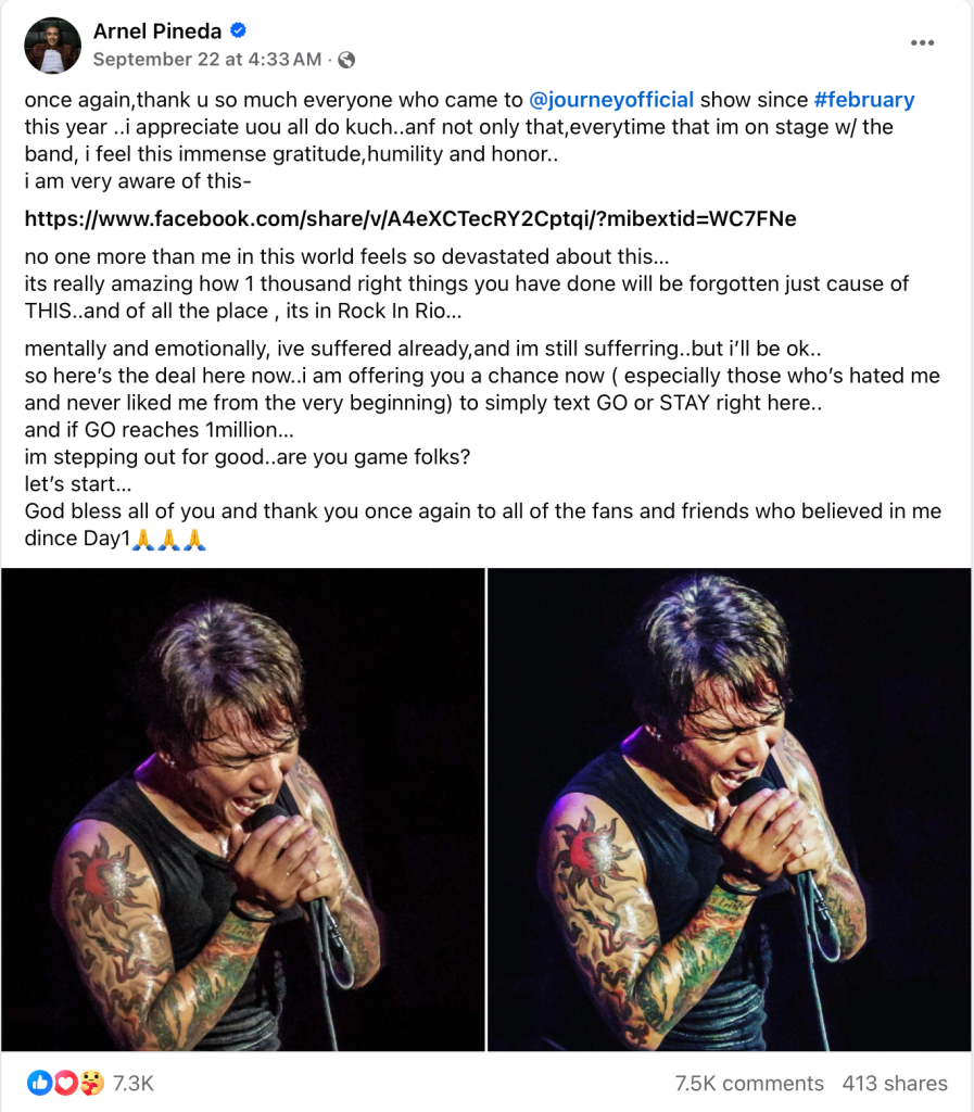 Fellow Journey Members Stand with Arnel Pineda Amid Backlash