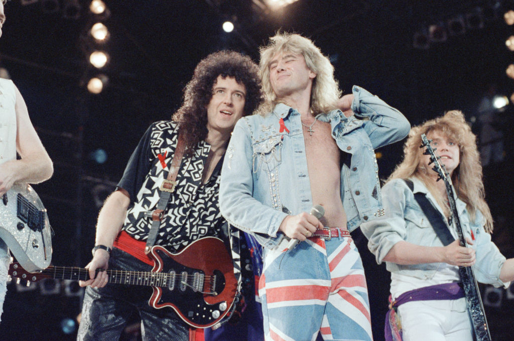 Def Leppard Perform At The Freddie Mercury Tribute Concert At Wembley Stadium, London, England