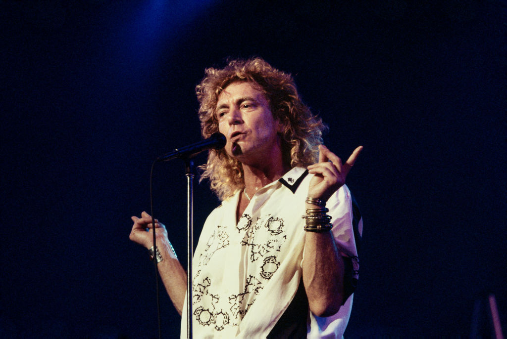 Led Zeppelin Perform during the Atlantic Records 40th Anniversary Concert in 1988