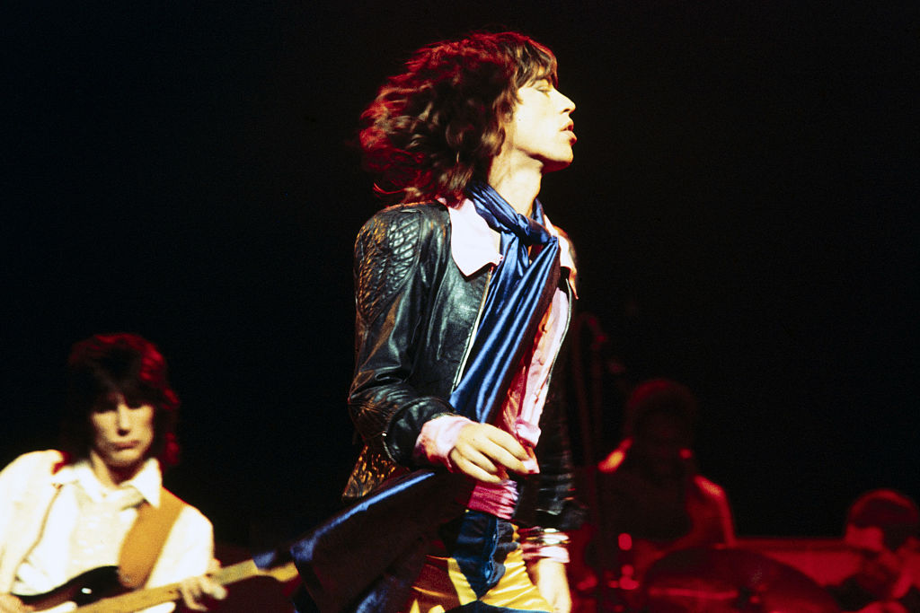 Ron Wood et Mick Jagger en 19876