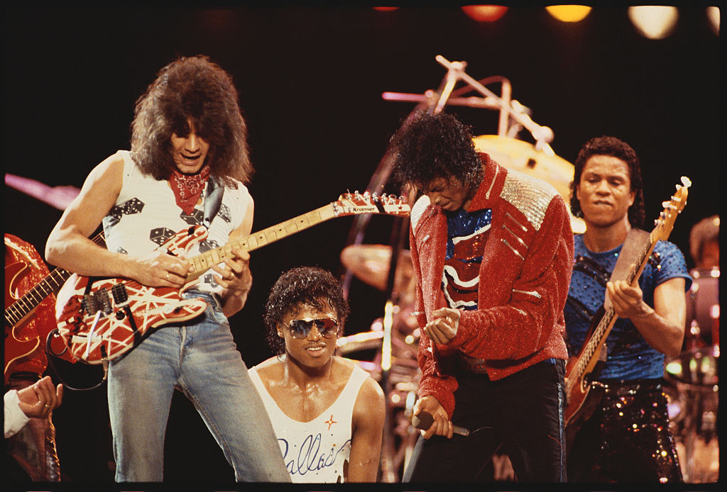 Eddie Van Halen on Stage with Jacksons