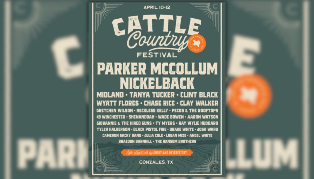 Cattle Country Music Festival, April 10-12, 2026