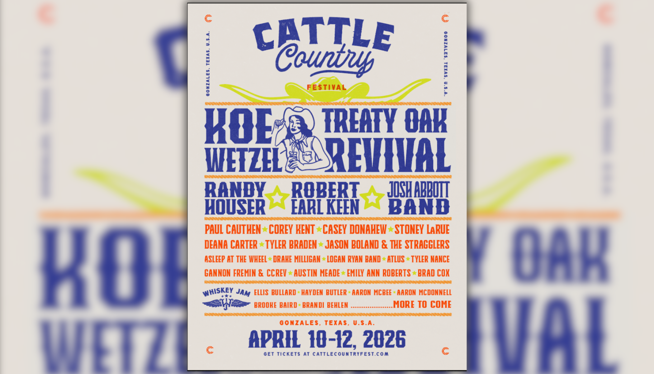 Cattle Country Music Festival, April 10-12, 2026