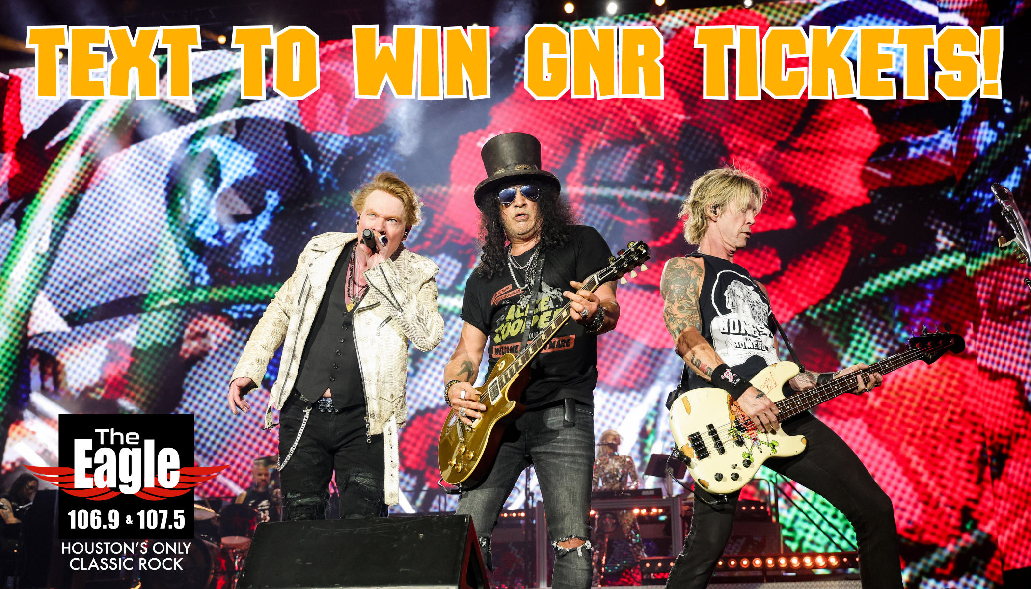 Text to Win Tickets to See Guns N' Roses in San Antonio!