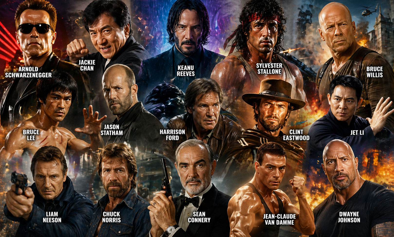 Best Action Movie Stars Of All Time