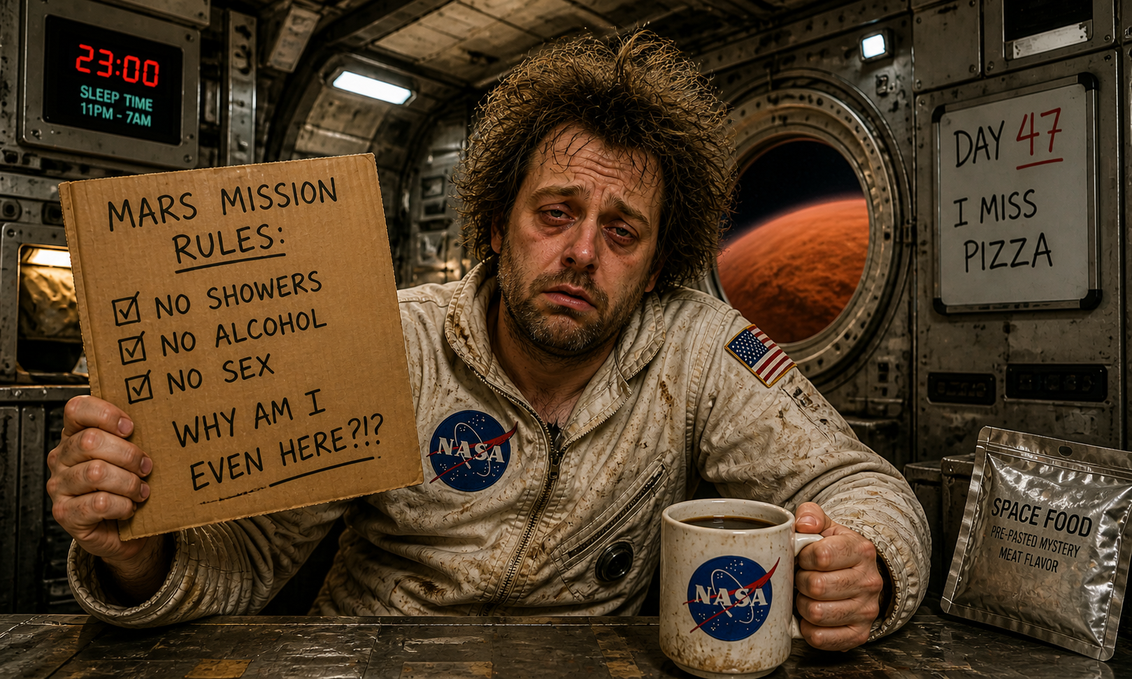 Disheveled Astronaut