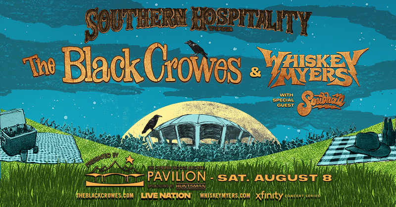 Southern Hospitality: The Black Crowes & Whiskey Myers with special guest Shovels & Rope at Pavilion, Sat. August 8